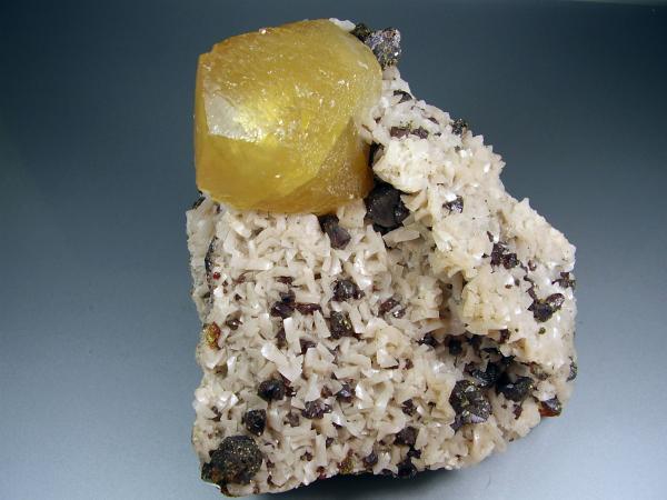 Calcite with Dolomite and Sphalerite - Picher Field_Tri-State District_Ottawa Co_Oklahoma_USA.jpg