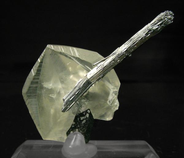 Calcite with Stibnite - Xikuangshan Mine China rear.jpg