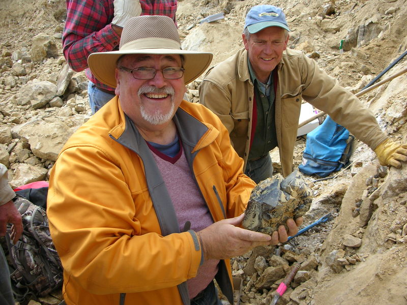 124 proud papa Skirkanich with his quartz specimen.JPG