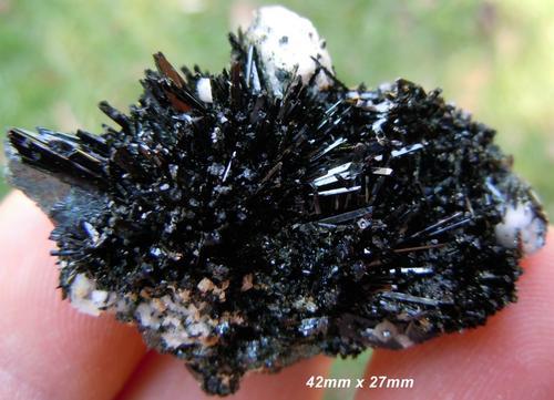Zomba plateau aegerine crystals on orthoclase crystal matrix-malawi.jpg